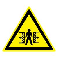 Знак безопасности W23 Опасность зажима