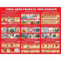Стенд Умей действовать при пожаре 1000х1300