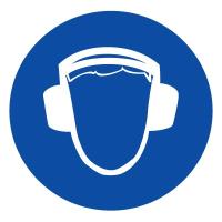 Знак M03 Работать в защитных наушниках