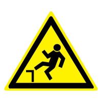 Знак безопасности W15 Возможность падения с высоты