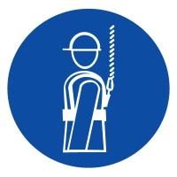 Знак M09 Работать в предохранительном (страховочном) поясе