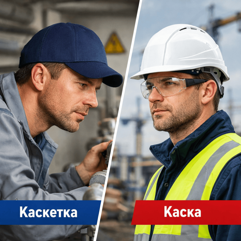 Защитная каскетка: чем она отличается от каски и в каких случаях ее достаточно