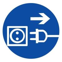 Знак M13 Отключить штепсельную вилку