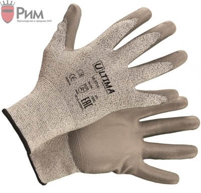 Перчатки из специального порезостойкого волокна (3) с ПУ покрытием ULT715 (кор144пары/уп12 пар)