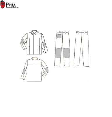 Костюм брезентовый с накладками пл. 550 гр