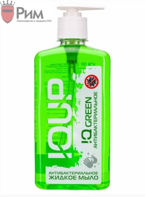 Антибактериальное жидкое мыло IQUP Clean Care Luxe помпа-дозатор ПЭТ 0,5 л ЗЕЛЕНОЕ