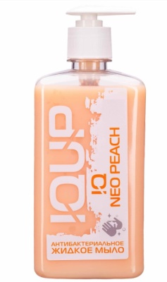 Антибактериальное жидкое мыло IQUP Clean Care NEO помпа-дозатор ПЭТ 0,5 л ПЕРСИК