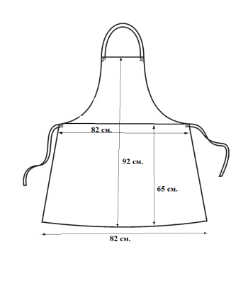 Фартук брезентовый пл. 550 гр.