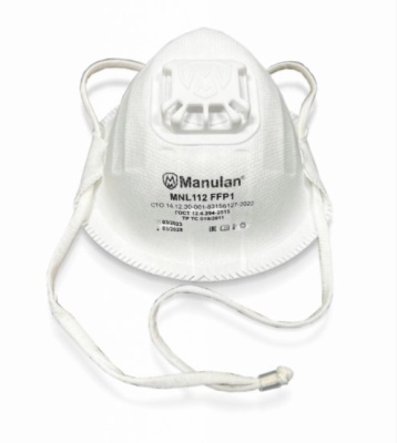 Респиратор (полумаска фильтрующая) MANULAN® MNL112 FFP1 с клапаном выдоха