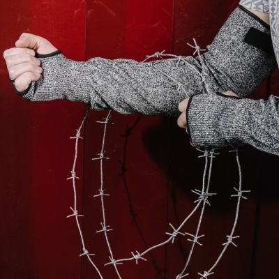 Нарукавники от порезов из полиэтиленовой пряжи (5 класс) Jeta Safety JCS056 серые 1 пара (2шт)