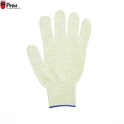 Перчатки хб СТАНДАРТ белые с ПВХ Точка, Волна, Протектор 10ый класс