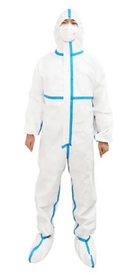 Комбинезон одноразовый с пришитыми бахилами