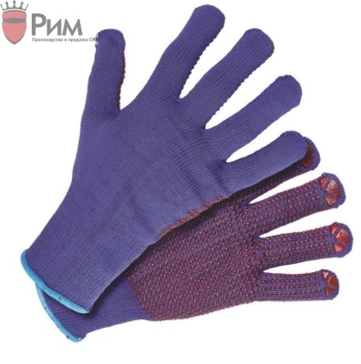 Перчатки из смес.пряжи (полиэстер/стекловолокно) (3) с покр. ПВХ-точка ULT725 (кор144пары/уп12 пар)