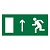 Знак E12 Направление к эвакуационному выходу прямо (левосторонний)