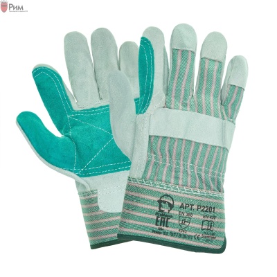 Перчатки ДОКЕР - спилковые, комбинированные, усиленные Перчатки ДОКЕР - спилковые, комбинированные, усиленные