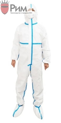Комбинезон одноразовый с пришитыми бахилами
