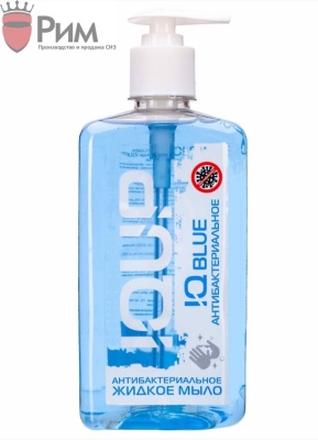 Антибактериальное жидкое мыло IQUP Clean Care Luxe помпа-дозатор ПЭТ 0,5 л СИНЕЕ