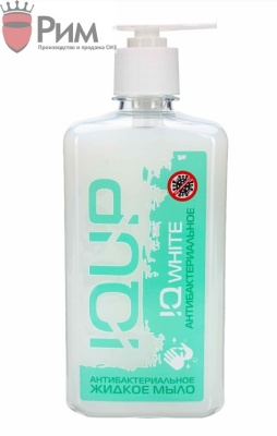 Антибактериальное жидкое мыло IQUP Clean Care Luxe помпа-дозатор ПЭТ 0,5 л БЕЛОЕ