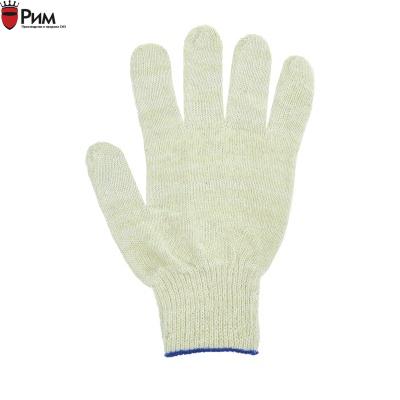 Перчатки хб СТАНДАРТ белые с ПВХ Точка, Волна, Протектор 10ый класс