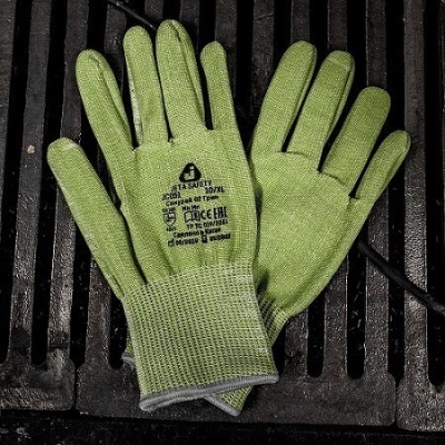 Перчатки трикотажные для защиты от порезов (5 класс) Jeta Safety Samurai JC051-C02 зеленые