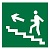 Знак E16 Направление к эвакуационному выходу по лестнице вверх (левосторонний)
