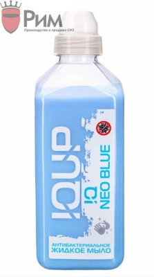 Антибактериальное жидкое мыло IQUP Clean Care NEO ПЭТ 1 л ГОЛУБОЕ