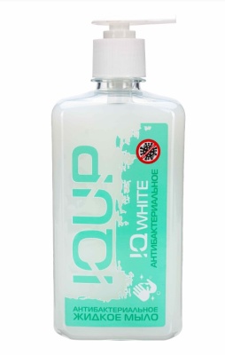 Антибактериальное жидкое мыло IQUP Clean Care Luxe помпа-дозатор ПЭТ 0,5 л БЕЛОЕ