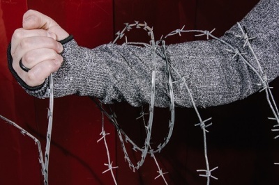 Нарукавники от порезов из полиэтиленовой пряжи (5 класс) Jeta Safety JCS056 серые 1 пара (2шт)