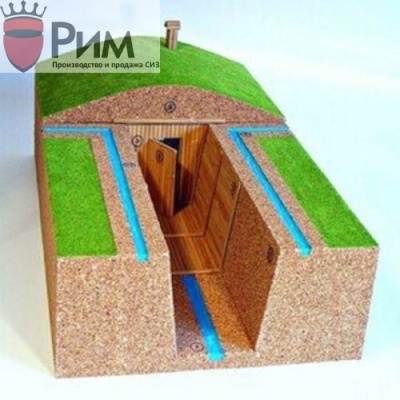 Макет «Простейшее укрытие в разрезе» на 25 человек