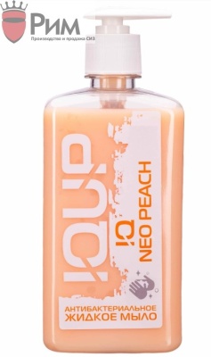 Антибактериальное жидкое мыло IQUP Clean Care NEO помпа-дозатор ПЭТ 0,5 л ПЕРСИК