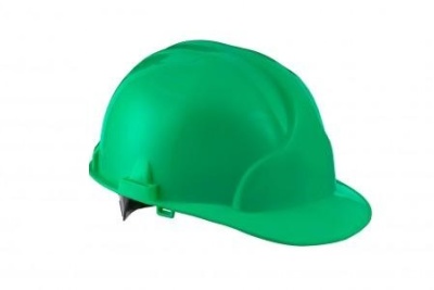 Каска строительная ЛИДЕР - Зеленая (Минпромторг)